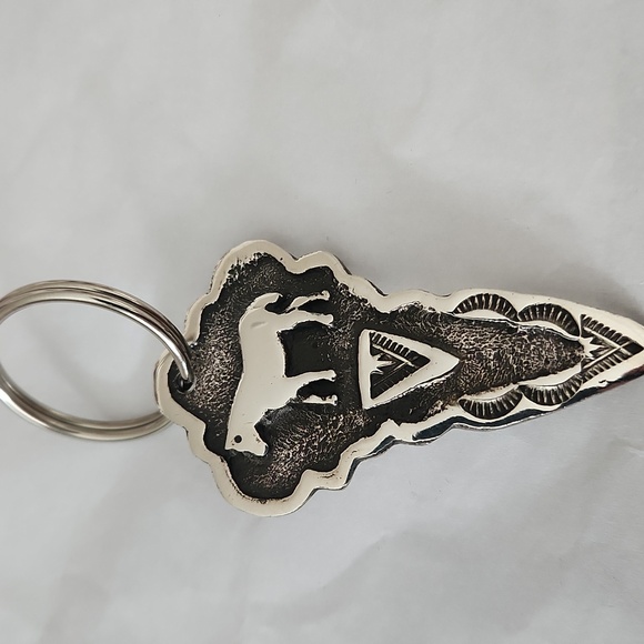 Adorable NWOT Native American Navajo Sterling Horse Key Ring 🩶🐎♥️